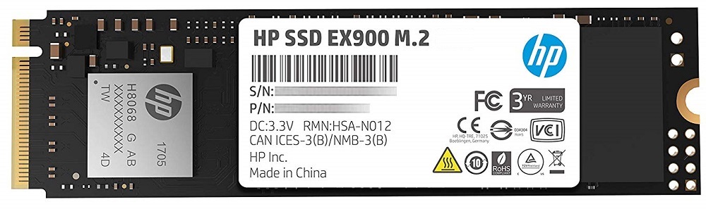 

Накопитель SSD M.2 2280 HP 5XM46AA EX900 1TB PCIe NVMe 3.0 x4 TLC 2150/1815MB/s IOPS 250K/260K MTBF 2M, 5XM46AA