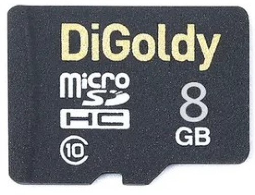 

Карта памяти MicroSDHC 8GB DiGoldy DG008GCSDHC10-W/A-AD Class 10 без адаптера, DG008GCSDHC10-W/A-AD