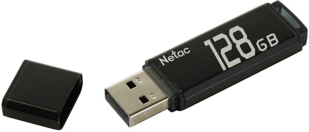 

Накопитель USB 2.0 128GB Netac NT03U351N-128G-20BK чёрный, NT03U351N-128G-20BK