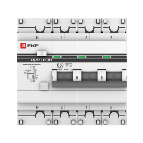 фото Автомат дифференциальный EKF DA32-50-100S-4P-pro в Уфе