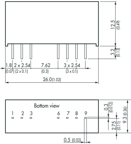 фото Преобразователь DC-DC модульный TRACO POWER TMR 2-2412WI в Перми
