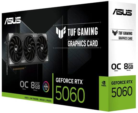 фото Видеокарта ASUS GeForce RTX 5060 TUF GAMING OC (TUF-RTX5060-O8G-GAMING) в Екатеринбурге