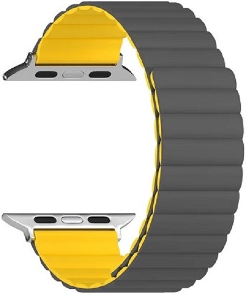 

Ремешок на руку Lyambda ACRUX DSJ-30-40-GY силиконовый для Apple Watch 38/40/41 mm grey/yellow, ACRUX