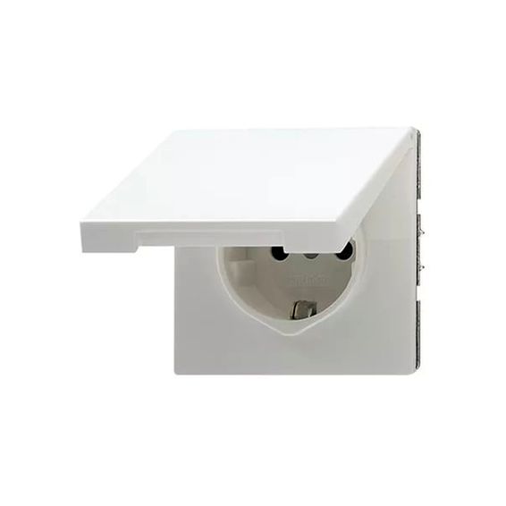 

Розетка Jung LS1520KLWW с/з с крышкой безвинт. зажим LS 990 белая, LS1520KLWW