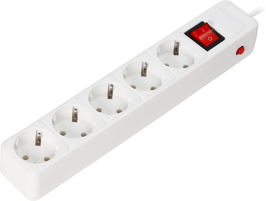 

Сетевой фильтр SmartBuy SBSP-5-50-W 16А, 3500 Вт, 5 гнезд, с з/ш, земля, ПВС 3x1.0 мм², 5,0 м, белый (1/35), SBSP-5-50-W