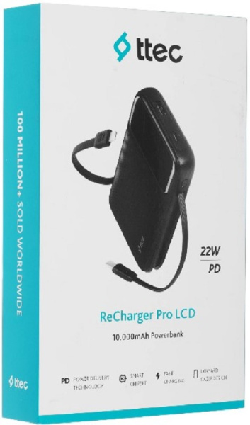 фото Аккумулятор внешний портативный TTEC ReCharger Pro LCD в Уфе