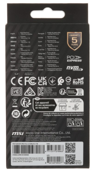 фото Накопитель SSD M.2 2280 MSI SPATIUM M470 PRO в Уфе 1000 ГБ