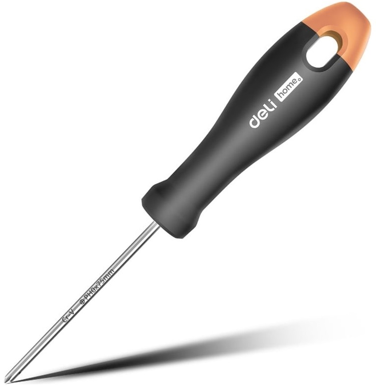 

Отвертка Deli HT1203C крестовая Home Series Gray PH0x75мм, HT1203C