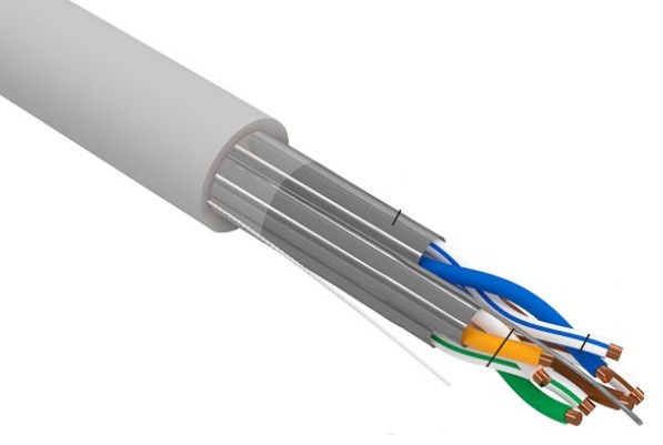 

Кабель витая пара U/FTP 6a кат. 4 пары Rexant 02-0321 ZH нг(А)-HF (LSZH), 4х2х0,575 мм, 23AWG, INDOOR, SOLID, серый, 305м, серия PRO REXANT, 02-0321