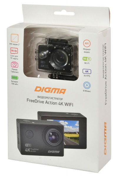 фото Видеорегистратор автомобильный Digma FreeDrive Action 4K WiFi в Красноярске