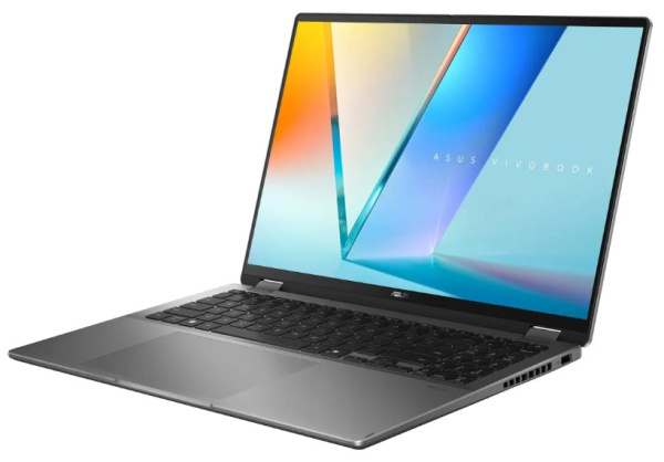 фото Ноутбук ASUS Vivobook 16 Flip TP3607AA-SI086W 16" (Intel Core Ultra 7, 32Гб LPDDR5X, SSD 1 Тб, , Windows 10 Домашняя) Серый [90NB17B1-M005K0]