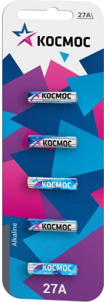 Изображение товара Батарейка Космос KOC27A5BL 12 В щелочная 5 шт