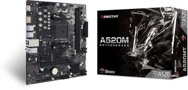 фото Материнская плата Biostar A520MT, AM4, AMD A520, mATX в Краснодаре