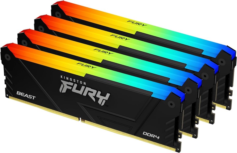 

Модуль памяти DDR4 64GB (4*16GB) Kingston FURY KF436C18BB2AK4/64 Beast RGB 3600MHz CL18 1RX8 1.35V 288-pin 16Gbit, KF436C18BB2AK4/64