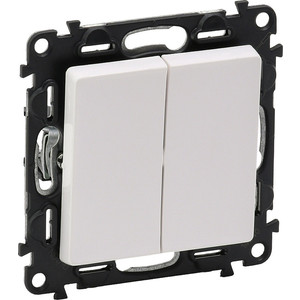 

Выключатель Legrand 752405 Valena LIFE DIY Бел 2-клавишный 10А 250В, 752405
