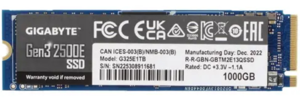 фото Накопитель SSD M.2 2280 GIGABYTE G325E1TB в Челябинске 1000 ГБ