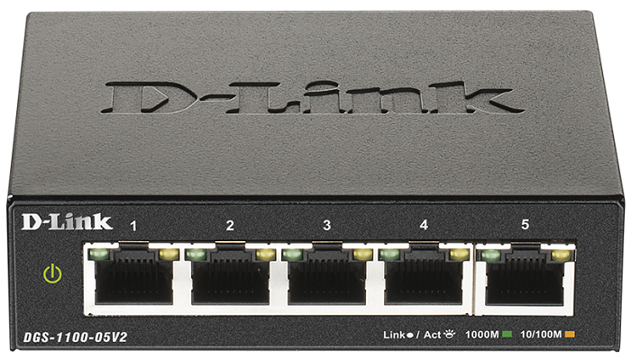 

Коммутатор D-link DGS-1100-05V2/A1A 5x10/100/1000Base-T, L2, DGS-1100-05V2/A1A