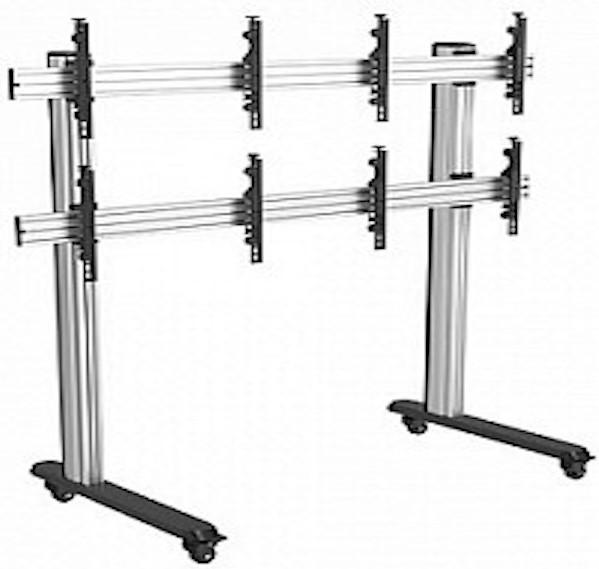 

Стойка мобильная Wize VWM2X2-55 для видеостены 2х2 из дисплеев 45"-55", нагрузка до 50 кг на один дисплей, max VESA 600x400, кабельный канал (2 места), VWM2X2-55