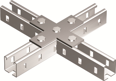 

Пластина соединительная X-образная DKC BMD1041HDZ 5 отв., горячеоцинкованная, "B5 Combitech", BMD1041HDZ