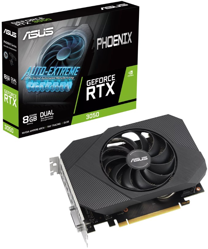 

Видеокарта PCI-E ASUS GeForce RTX 3050 (PH-RTX3050-8G-V2) 8GB GDDR6 128bit 8nm 1552/14000MHz HDMI/3*DP, GeForce RTX 3050 (PH-RTX3050-8G-V2)