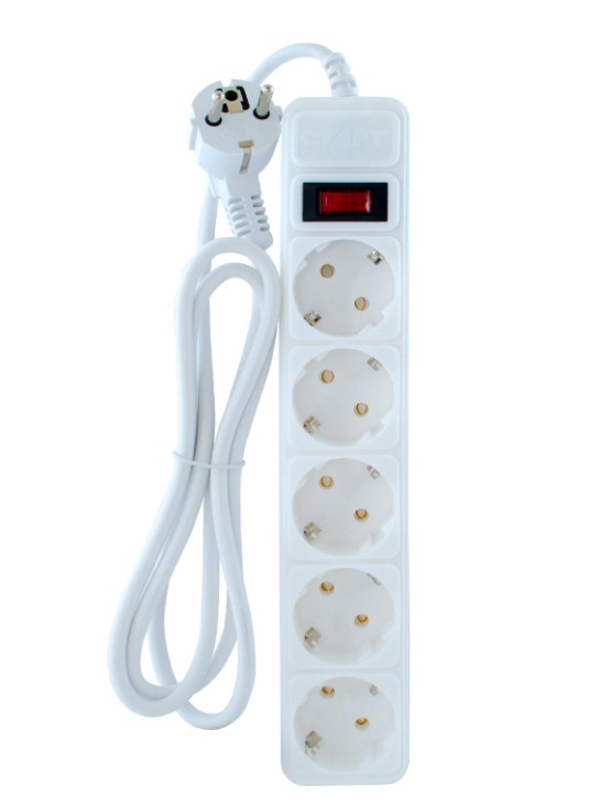 

Сетевой фильтр Старт С/УД-Ф SP 5x1 ZVT белый защита от перегрузки и скачков напряжения, колодка на 5 розеток, 1,5 м, провод ПВС с сечением 3*0,75 мм²,, С/УД-Ф SP 5x1 ZVT белый