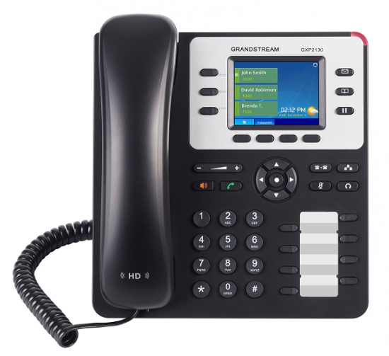 

Телефон VoiceIP Grandstream GXP-2130v2 SIP, громкая связь, подключение гарнитуры,Bluetooth,цветной LCD-дисплей, порты: USB, WAN, LAN, Gigabit LAN, GXP-2130v2