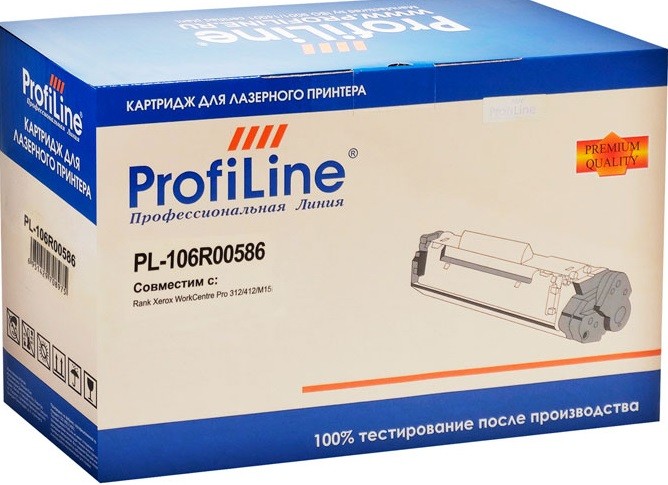 

Картридж ProfiLine PL_106R00586 для Xerox WorkCentre M15/312/WorkCentre Pro 412/FaxCentre F12/M15i 6000 копий, PL_106R00586