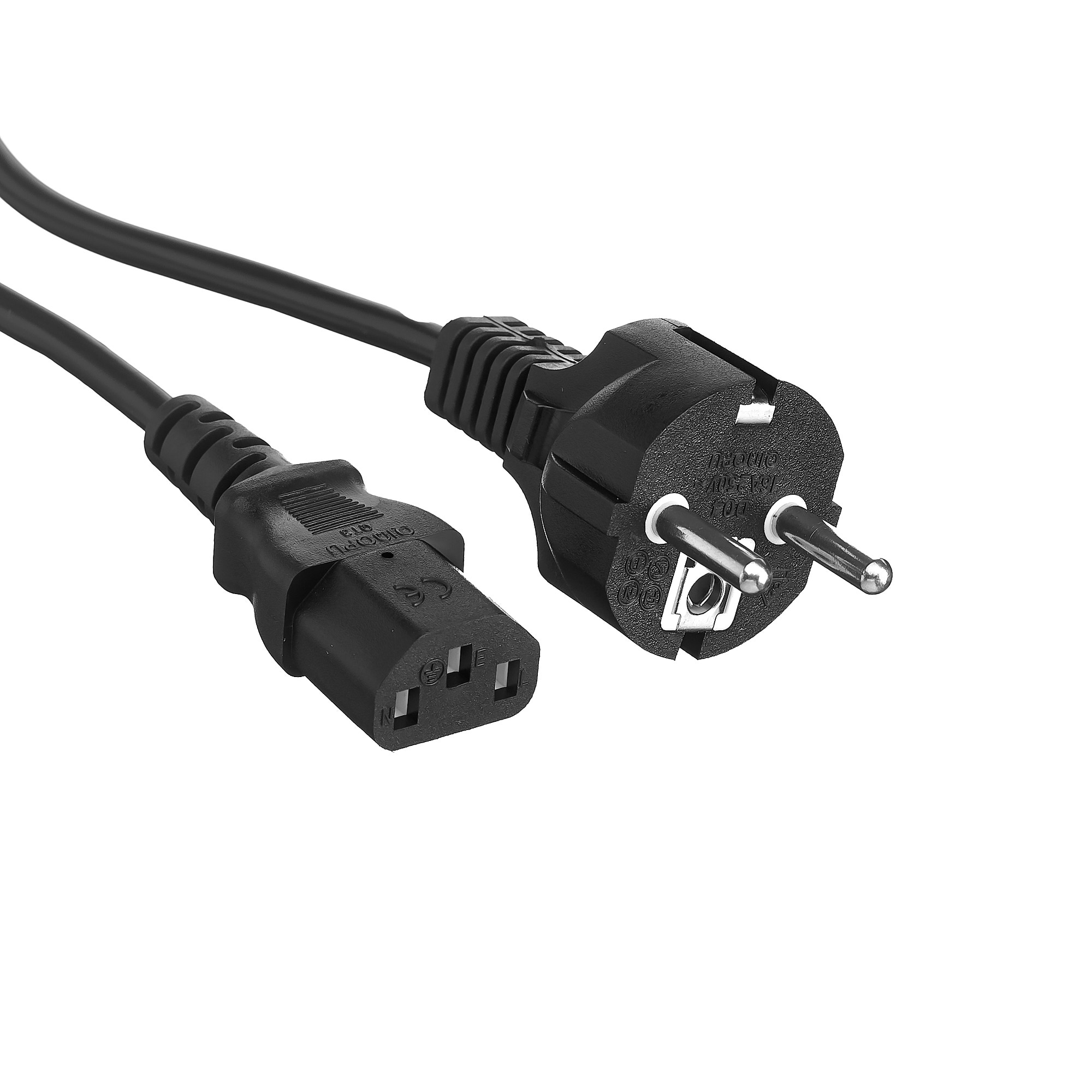 

Кабель питания Exegate PC-3P (Евровилка Schuko->С13) VDE-250V-3*0.5mm2, медь, черный, 3м., PC-3P