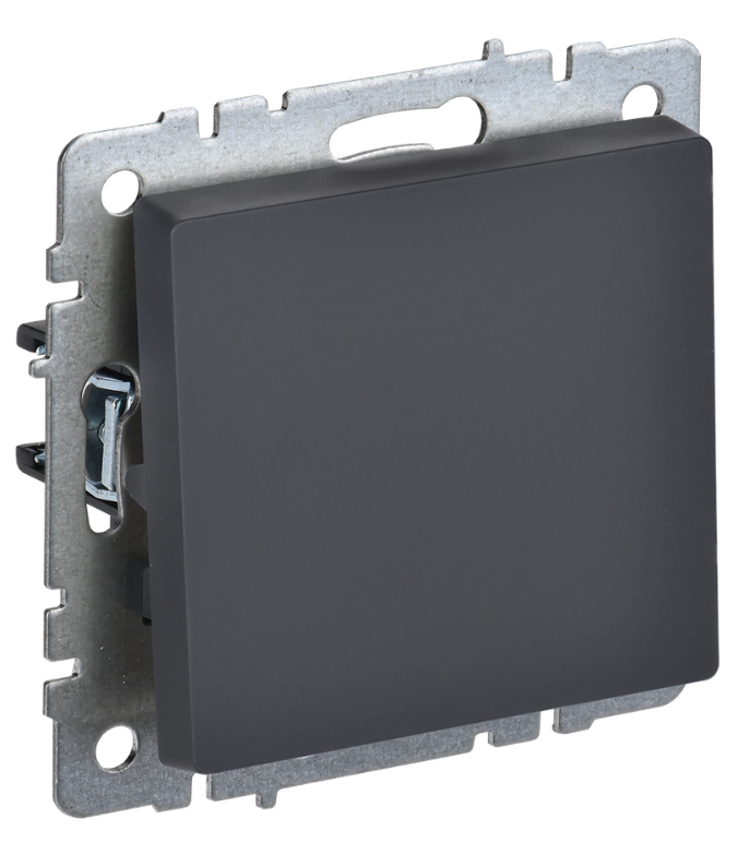 

Переключатель одноклавишный IEK BR-V12-0-10-K53 BRITE 10А ВС10-1-6-БрГ Графит, BR-V12-0-10-K53