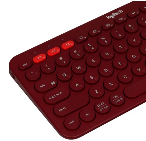 фото Мембранная клавиатура Logitech K380, Bluetooth, Красный [920-007655] в Красноярске