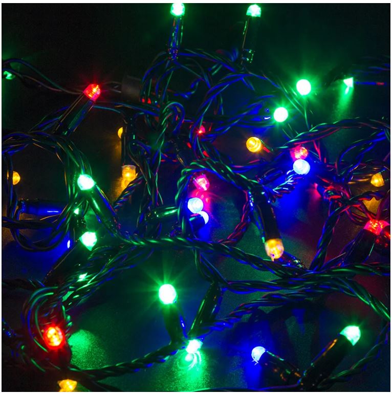 

Гирлянда NEON-NIGHT 245-408 Нить 10м (2 модуля x 5м) 100 LED RGB черный ПВХ IP65 свечение с динамикой 230В соединяется нужен контроллер 245-908, 245-408