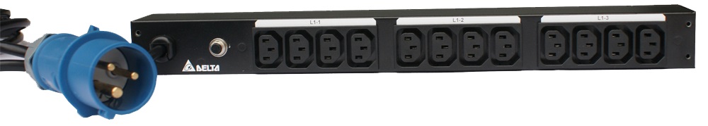 

Блок распределения питания Delta Electronics PDU7311A1200000 Basic PDU, 1U, Basic type,220/230 Vac, 16A,(12)C13, PDU7311A1200000