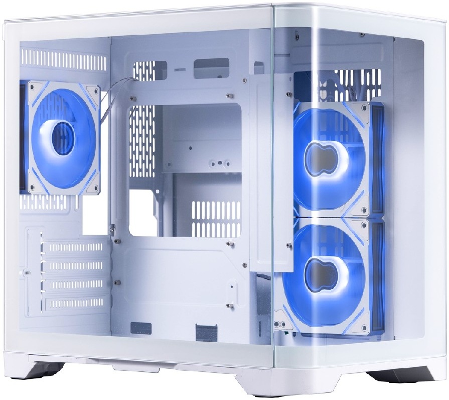 

Корпус mATX 1STPLAYER UVIEW UV5 ARGB White UV5-WH-2FC7R-W-1FC7-W без БП, боковая и фронтальная панель из закалённого стекла, 2*USB 3.0, UVIEW UV5 ARGB White