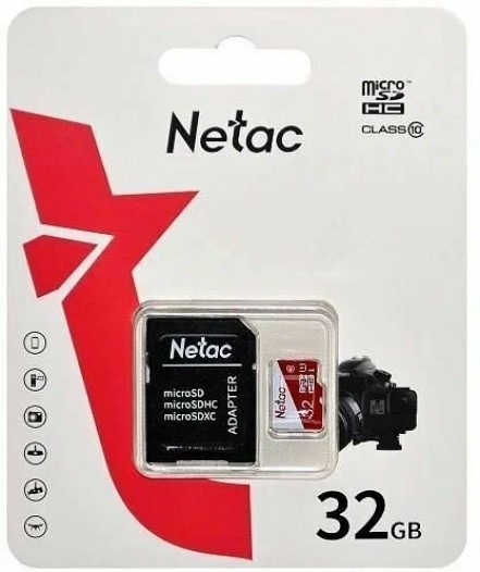 

Карта памяти MicroSDHC 32GB Netac NT02P500ECO-032G-R P500 Eco Class 10 + SD адаптер, NT02P500ECO-032G-R