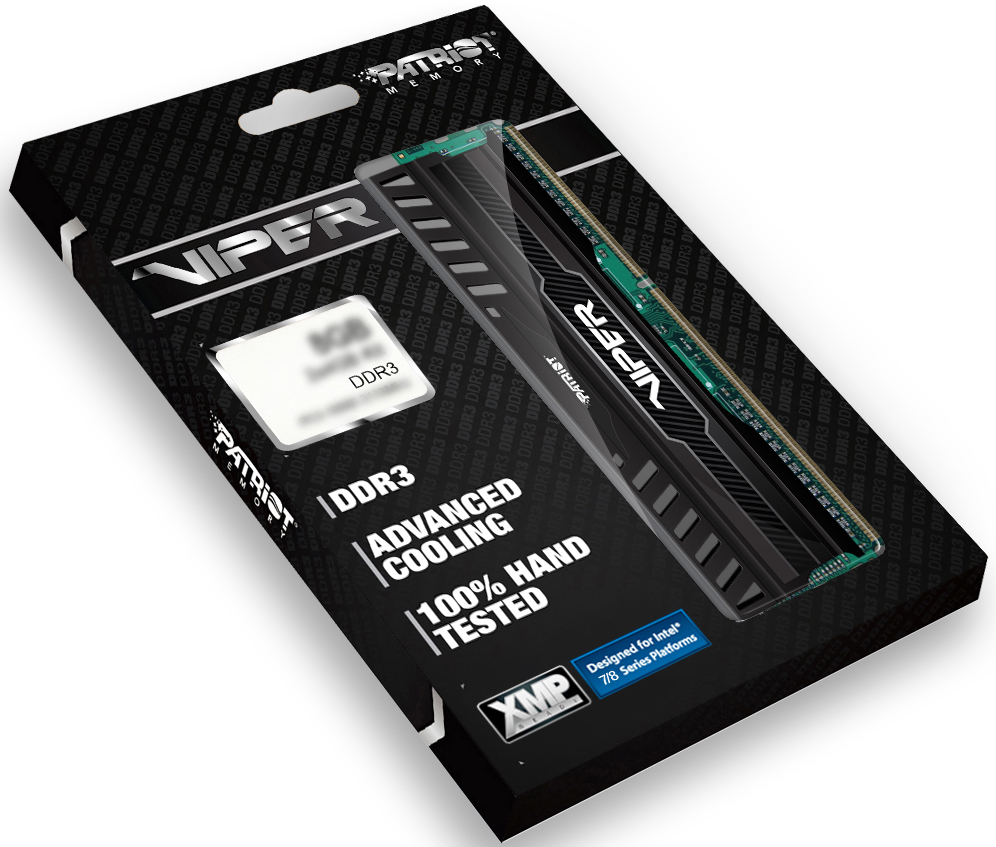 

Модуль памяти DDR3 16GB (2*8GB) Patriot Memory PV316G160C9K Viper 3 PC3-12800 1600MHz CL9 1.5V Радиатор BLACK RTL, PV316G160C9K