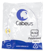 фото Кабель патч-корд Cabeus PC-TEL-RJ12-2m