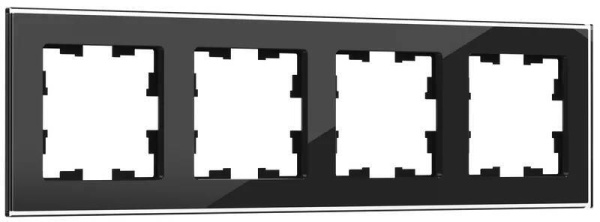 Изображение товара Рамка IEK BR-M42-K02 для розетки серия BRITE, 4 поста, вертикальная и горизонтальная установка