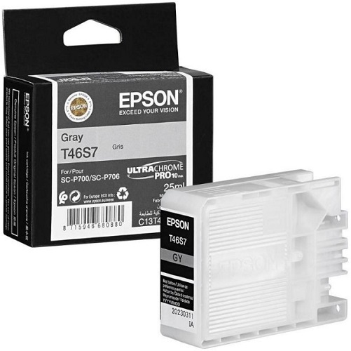

Картридж Epson C13T46S700 Singlepack Gray T46S7 UltraChromePro10 ink 25ml, C13T46S700