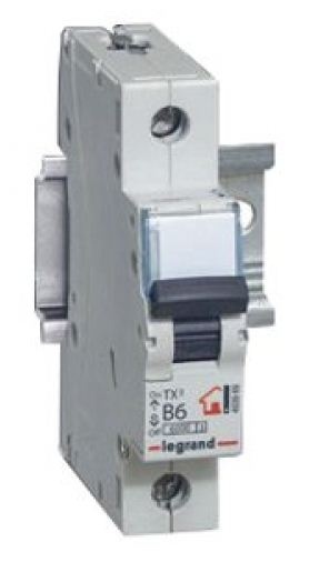 

Автоматический выключатель Legrand 403973 TX³ 6000 - 6 кА - тип характеристики B, 1П, 230/400 В~, 20 А, 1 модуль, 403973