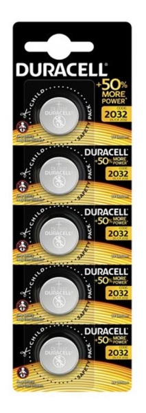 

Батарейка Duracell CR2032 5шт, CR2032