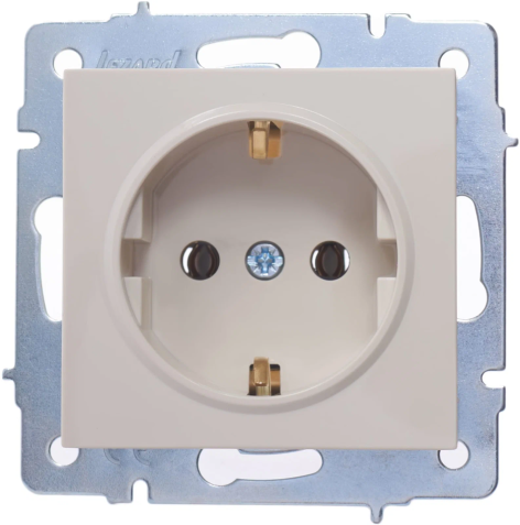 Изображение товара Розетка Lezard 742-0388-122B с заземлением 16 А