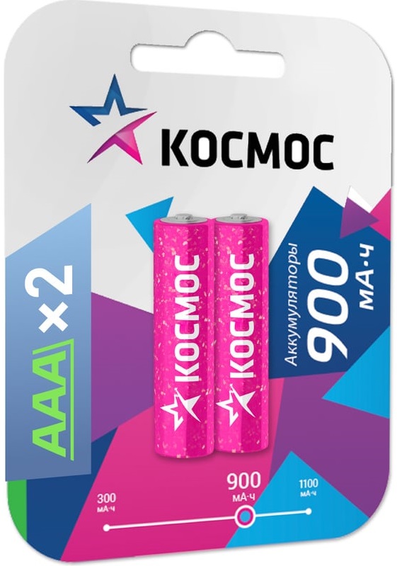 

Аккумулятор Космос KOCR03NIMH(900MAH) Ni-Mh, ААА (LR03, R03, UM4), 2 шт, 900 мАч, KOCR03NIMH(900MAH)