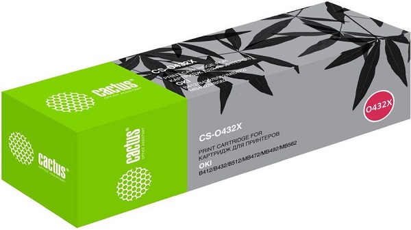 

Картридж Cactus CS-O432X черный (7000стр.) для Oki B432/MB492, CS-O432X