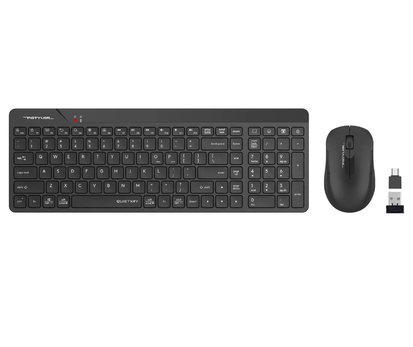 

Клавиатура и мышь Wireless A4Tech Fstyler FG2300 Air2 клав: черная, мышь: черная USB беспроводная slim 2012311, Fstyler FG2300 Air2