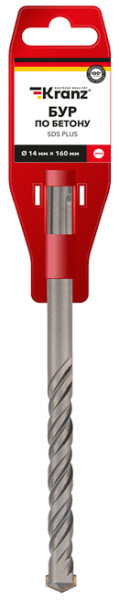 Изображение товара Бур по бетону KRANZ KR-91-0032 SDS PLUS 14 мм 160 мм двухрезцовый