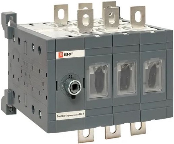 

Рубильник EKF tb-s-630-3p-rev 630A 3P реверсивный без рукоятки управления TwinBlock, tb-s-630-3p-rev