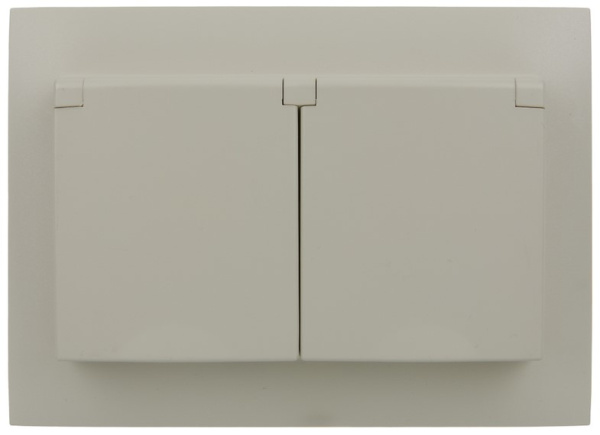 фото Розетка двухместная с заземлением в сборе IEK SK-R26-16-44-K10-F в Ростове-на-Дону