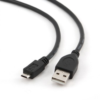 

Кабель интерфейсный USB 2.0 Gembird AM/micro BM 5P CCP-mUSB2-AMBM-0.3M 0.3 м, Pro, позол.конт., черный, пакет, AM/micro BM 5P