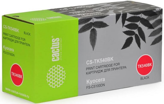 

Тонер-картридж Cactus CS-TK540BK черный для FS-C5100DN (5000стр.), CS-TK540BK