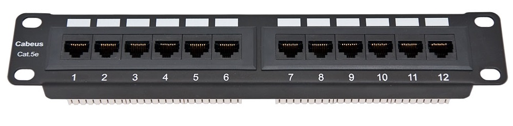 

Патч-панель Cabeus PL-12-Cat.5e 10"-Dual IDC 10", установочный размер 236 мм, 12 портов RJ-45, категория 5e, Dual IDC, PL-12-Cat.5e 10"-Dual